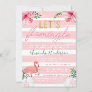 Flamingle Flamant rose Invitation