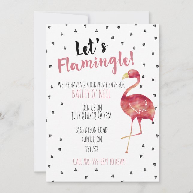 Flamingle ! Invitation (Devant)