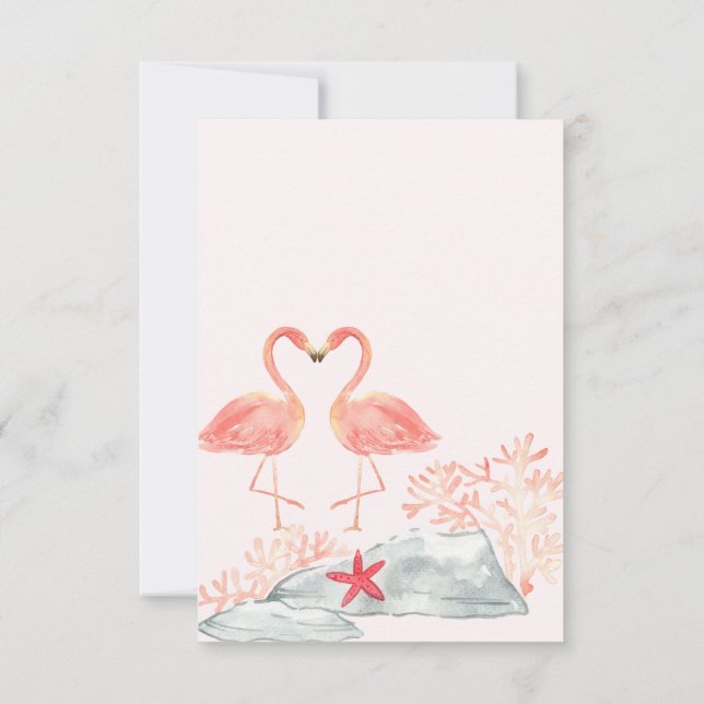 Flamingle Invitation d'anniversaire - Tropical Par (Dos)