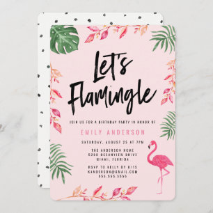 Flamingle   Invitation de fête d'anniversaire