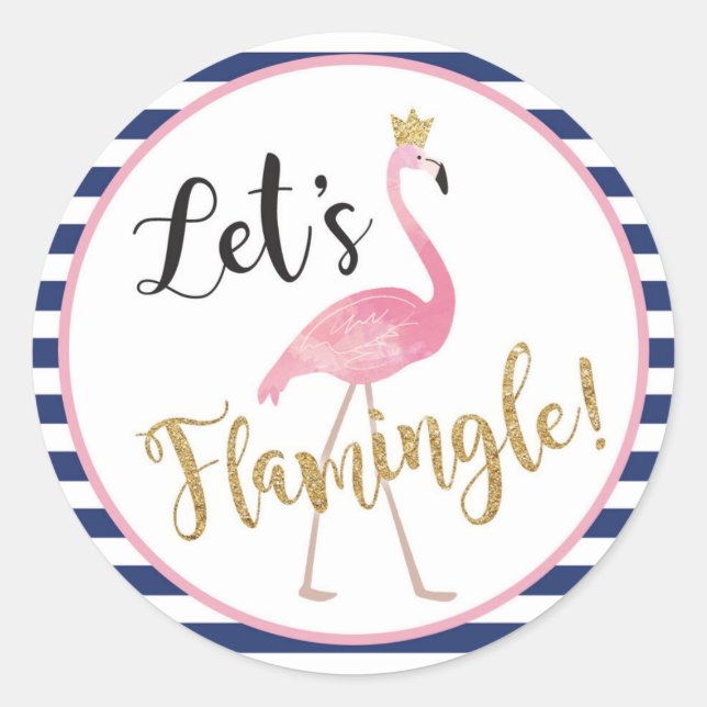 Flamingle ! Sticker Flamant rose (Devant)