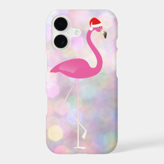 Flamingo de vacances iPhone 7 sur lumières colorée