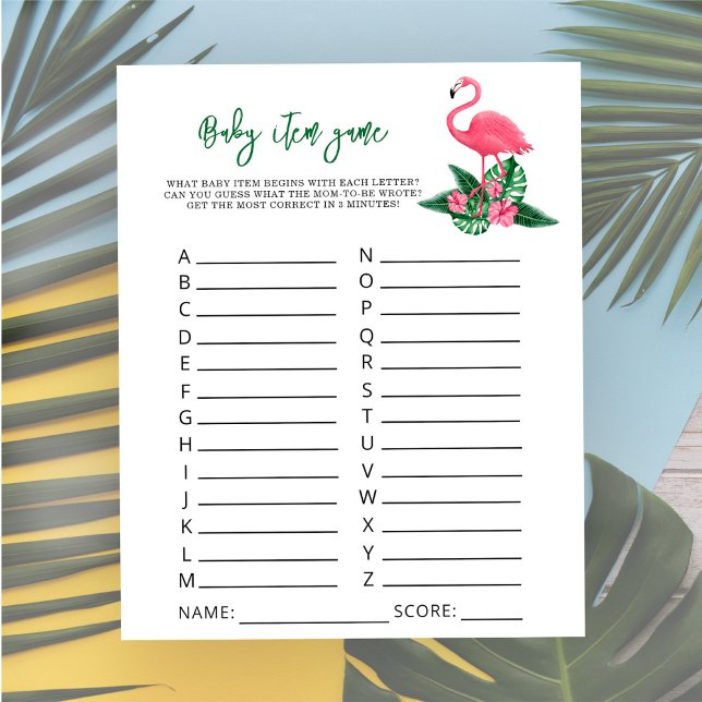 Flamingo - Jeu pour bébé. Jeu pour Baby Shower (Créateur téléchargé)
