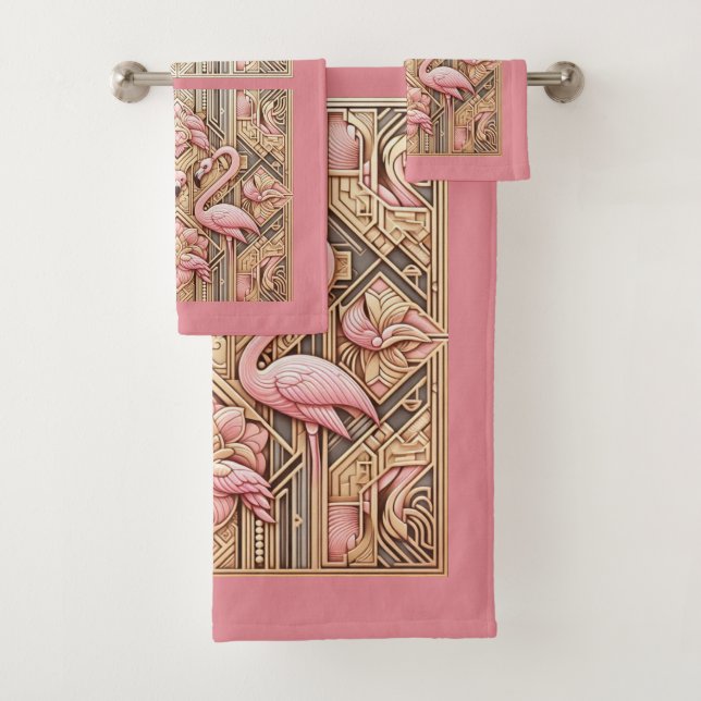 Flamingo Rose Art Déco  (En situation)