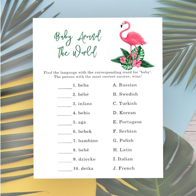 Flamingo rose - Bébé autour du monde jeu (Créateur téléchargé)