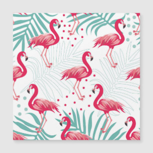 Flamingo tropical et feuille, motif d'été.