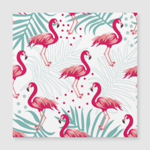 Flamingo tropical et feuille, motif d'été.