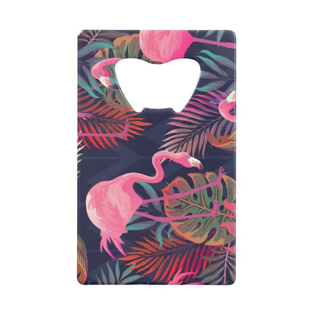 Flamingo tropical : motif vintage de palmier. (Devant)