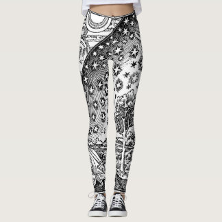 Flammarion Engrave Leggings noirs et blancs