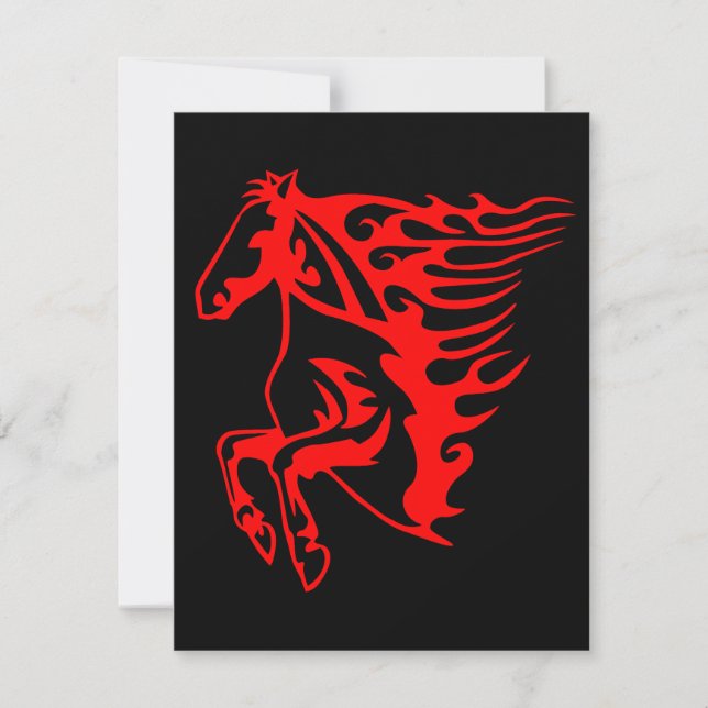 Flamme feu rouge Bronco Mustang Cheval sauvage (Devant)