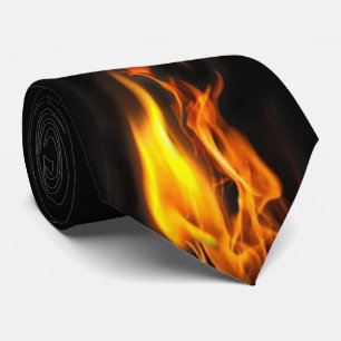 Flamme Flamme Jaune Noir Novelty Arty Cravate