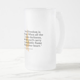 Flamme inextinguible - Mug en verre dépoli