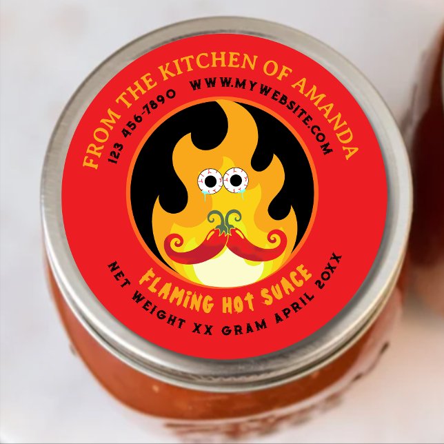 Flamme maison Flamme personnalisée Funny Étiquette (Créateur téléchargé)