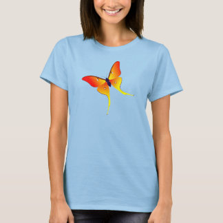 Flamme orange Papillon Dames Burnout T-Shirt