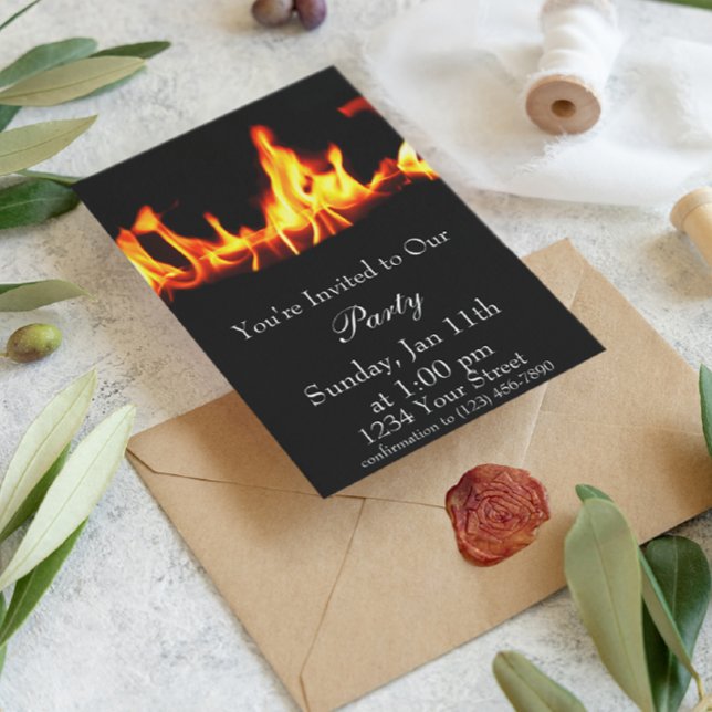 Flamme sur le feu Invitation de la partie f (Créateur téléchargé)