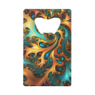 Flammes Abstraites or Turquoise orange,