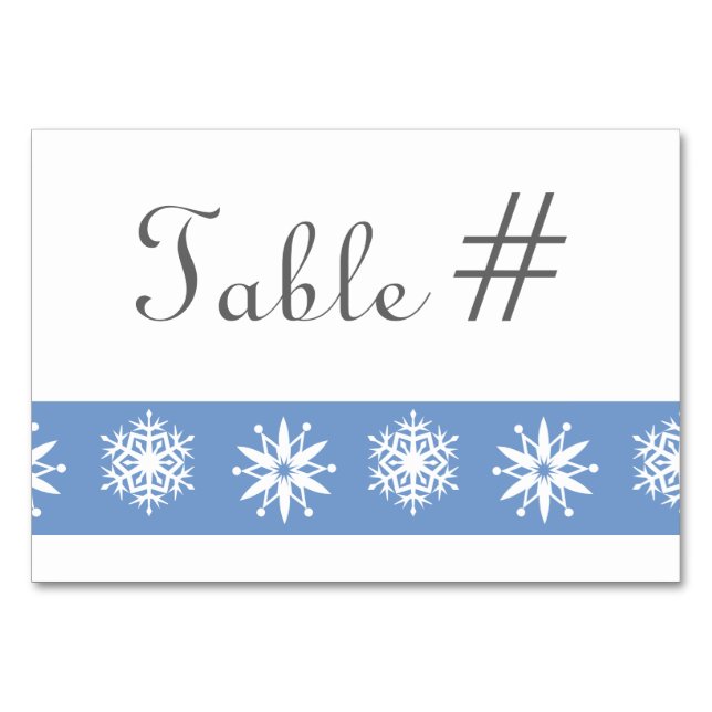 Flammes de neige d'hiver dans la carte de table Pé (Devant)