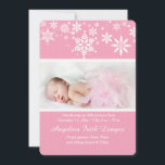 Flammes de neige d'hiver Faire-part de naissance r<br><div class="desc">Ce carte photo à thème de flocon de neige, avec de minuscules pois et un bord de pétoncle, fait une belle petite fille faire-part de naissance pour votre bébé d'hiver. Bien adapté comme carte de vacances aussi ! Vous voulez économiser de l'argent ? Imprimez cette conception sur le papier d'angle...</div>