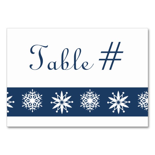 Flammes de neige d'hiver sur la carte de table Nav (Devant)