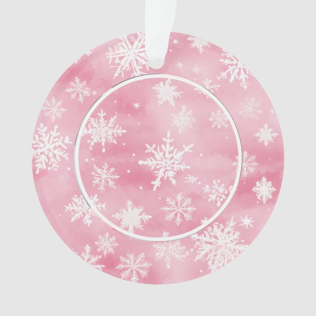 Flammes de neige roses Baby Girl First Christmas P (devant)