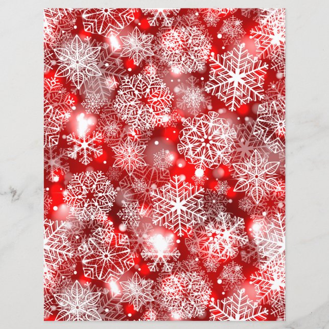 Flammes de neige sur rouge (Devant)