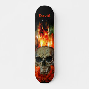 Flammes d'incendie crânien planche de skateboard