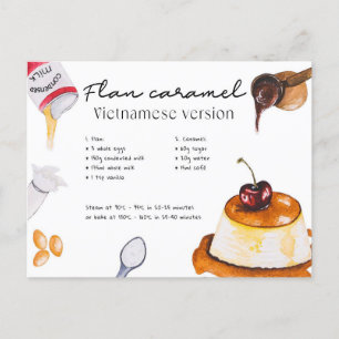 Flan caramel - Carte postale