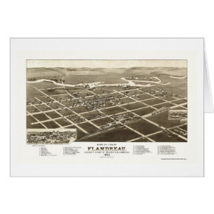 Flandreau, carte panoramique d'écart-type - 1883