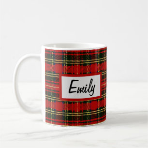 Flannel écossais Avec Nom Café Mug