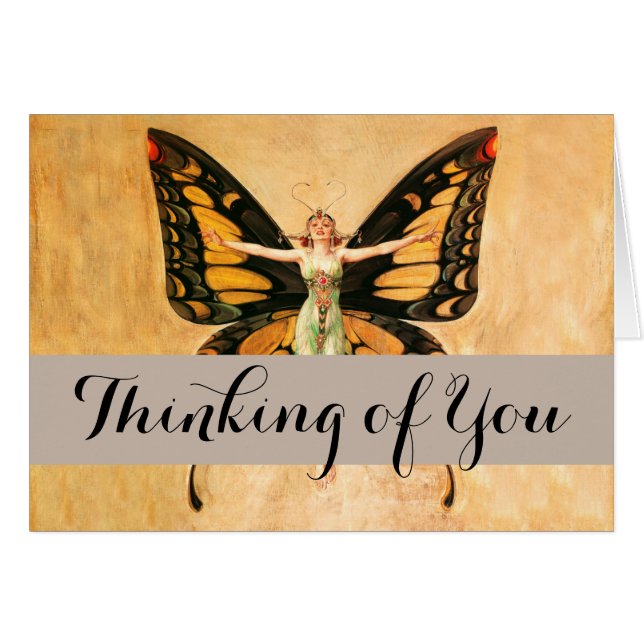 Flapper Butterfly Flying Woman Illustration (Devant horizontal)