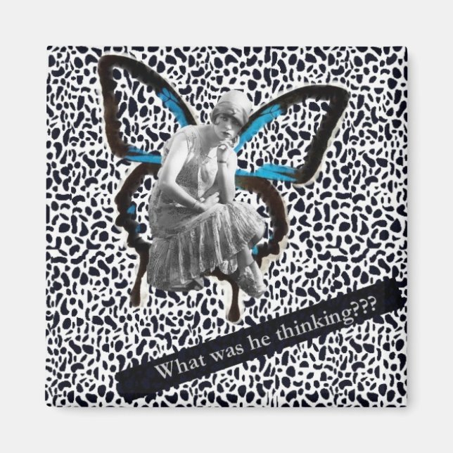 Flapper Girl - Aimant d'art modifié (Devant)