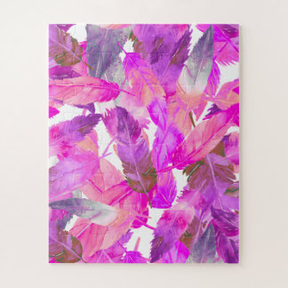 Flapping Flamingos Pink Feathers puzzle