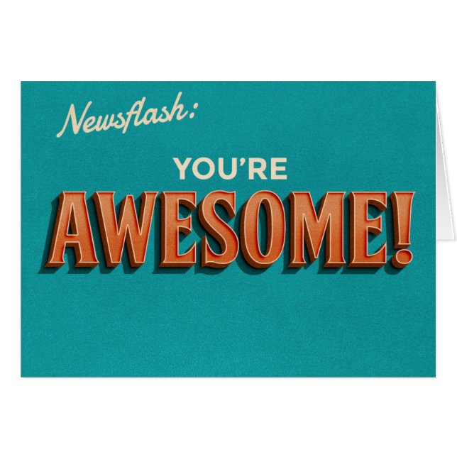 Flash d'information : 'Vous êtes Awesome (Devant horizontal)