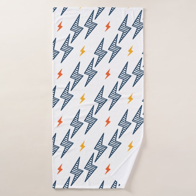 Flash. Éclair Motif sans couture. Arrière-plan (Serviette de bain)