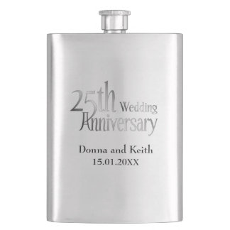 Flasque 25e anniversaire du Mariage d'argent