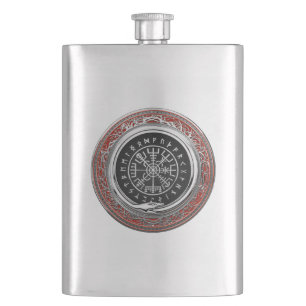 Flasque [400] Vegvisir - Viking Silver Magic Runic Compass