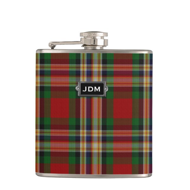 Flasque à carreaux du clan MacGill avec monogramme (Devant)