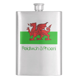 Flasque Â Phoeni Gallois Hipflask de Peidiwch