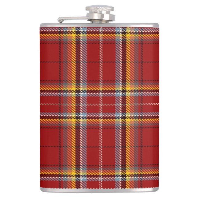 Flasque à tartan rouge et jaune (Devant)