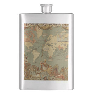 Flasque Affiche de la carte du monde de l'Empire britanniq