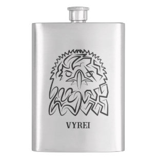 Flasque Aigle tribale noire et blanche