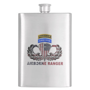 Flasque Ailes de parachutiste enflammé maître Ranger aérop
