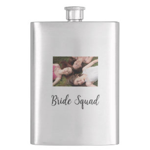 Flasque Ajoutez votre nom photo bridesmaid squad marié par