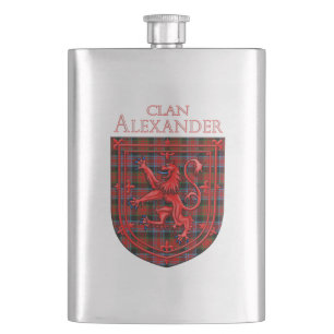Flasque Alexander Tartan Scottish Plaid Lion Rampant