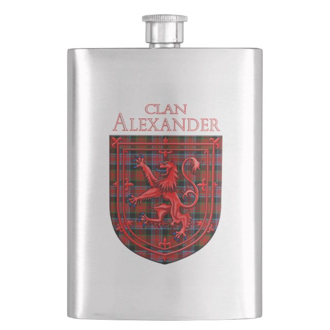 Flasque Alexander Tartan Scottish Plaid Lion Rampant (devant)