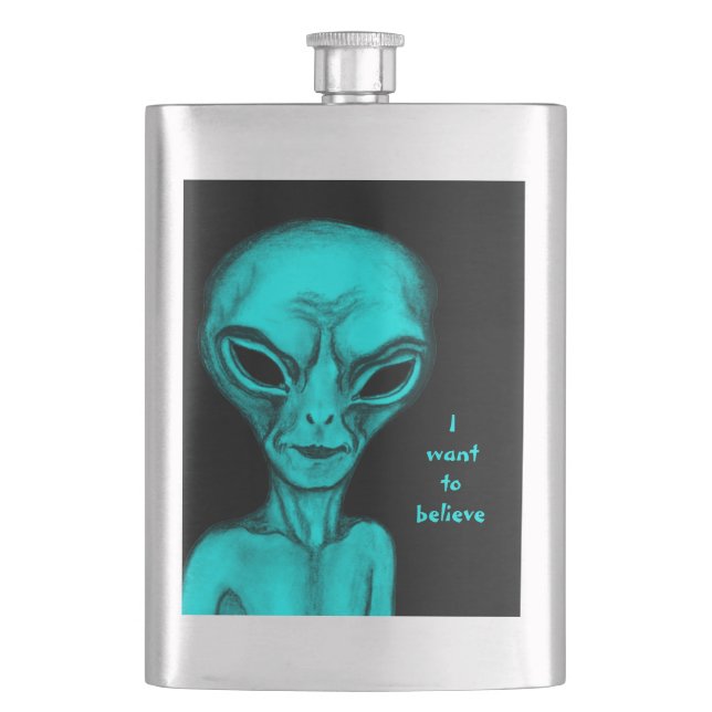 Flasque Alien, je veux croire (devant)