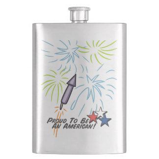 Flasque Américain fier -