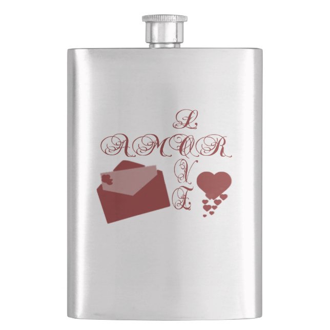 Flasque Amour Amor Valentine Design (devant)