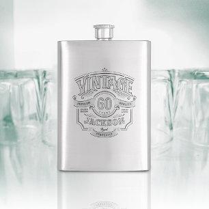 Flasque Anniversaire Personnalisé Vieilli À La Perfection