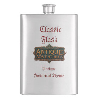 Flasque Antiquités Typographie Art intemporel -